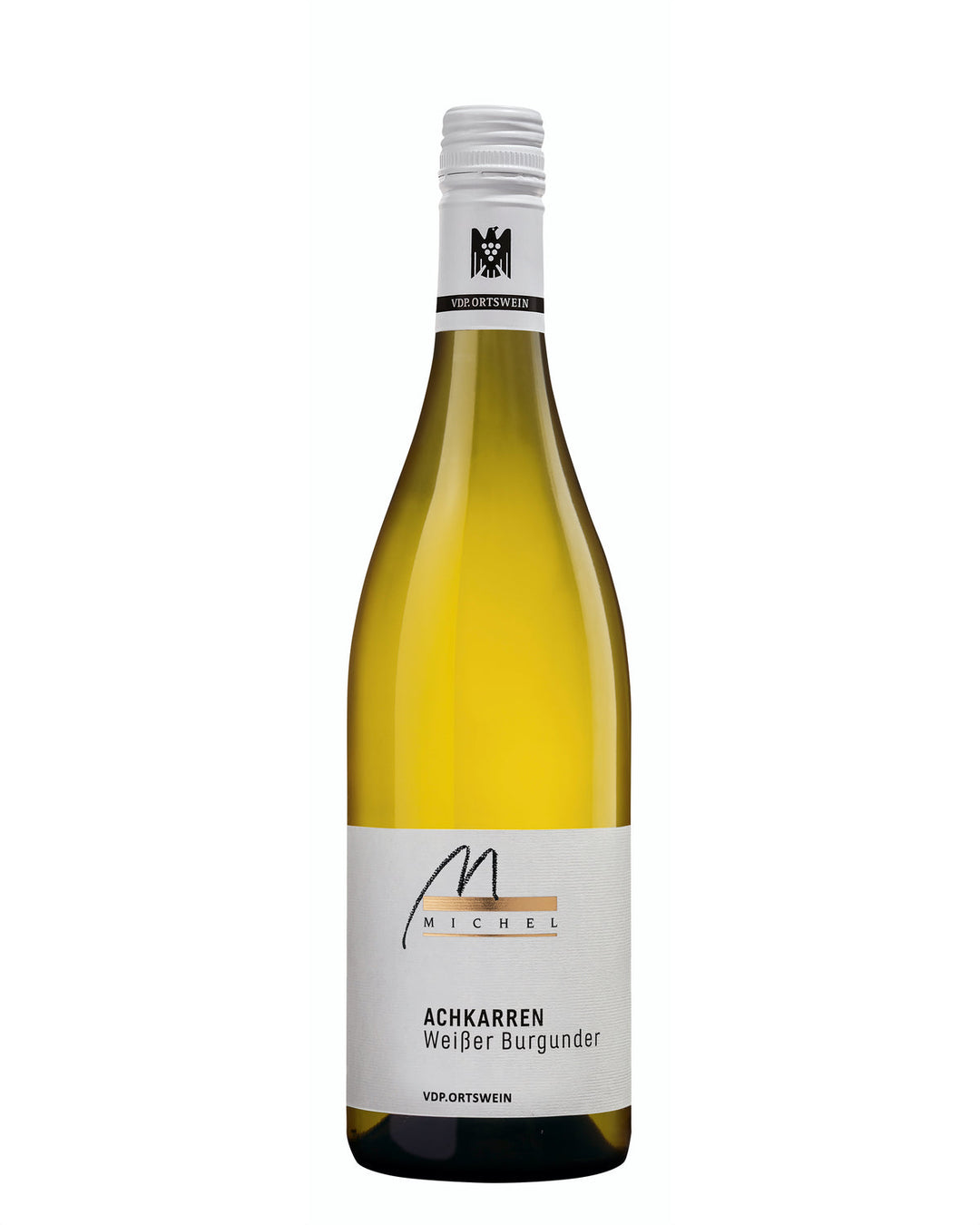 Weingut Michel Achkarren Weissburgunder VDP.Ortswein, Flasche mit Etikett, Kaiserstuhl, Baden